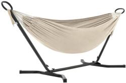 SONGMICS Függőágy, 210 x 150 cm-es függőágy állvánnyal, bézs (GHS001M01)