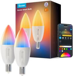 Govee Bec inteligent Govee RGBWW 5W-50W 450lm E14 Durată lungă de viață 2 buc Matter (B600CCC1)