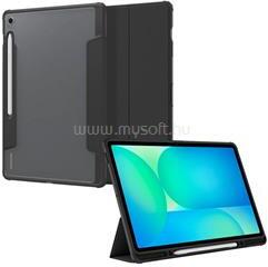 Spigen Samsung Tab S10 FE Plus WIFI ULTRA HYBRID PRO tok álló, bőr hatású FLIP, ceruza tartó, FEKETE (ACS09446) (ACS09446)
