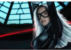  Poszter Sydney Sweeney, mint fekete macska, 61x90 cm, poszter2383, többszínű (poster2383)