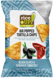 RiceUP! Tortilla chips fekete olivabogyó és paradicsom ízű - 60g