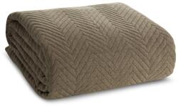 Eurofirany Len3 vászon szerkezetű préselt mintás ágytakaró Sötét bézs 220x240 cm (HS453042)