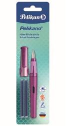 Herlitz Pelikan töltőtoll, Pelikano Stardust, L hegy, Ergonomikus markolat, Balkezeseknek, Tintapatron nélkül, Bulk (6002947)