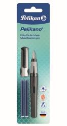 Herlitz Pelikan töltőtoll, Pelikano Dark Legend, L hegy, Ergonomikus markolat, Balkezeseknek, Tintapatron nélkül, Bulk (6002961)