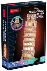 CubicFun : Pisai Ferde Torony 3D-s puzzle LED világítással 42 db-os (3DL535)