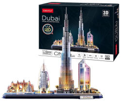 CubicFun : Dubai 3D-s puzzle LED világítással 182 db-os (3DL523)