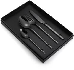 TRENDY S 4 db rozsdamentes acél evőeszköz készlet, TRENDY'S, fekete (TCM-27N)