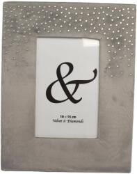 Velvet Bársony képkeret Vellet & Diamonds kavicsokkal, világos bézs, 23 x 18 cm (798308)