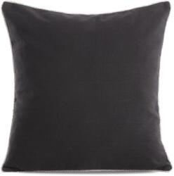 Eurofirany Len egyszínű párnahuzat dekoratív köves szegéllyel Fekete 43x43 cm (HS415481)