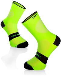 Try To Fly Kerékpáros zokni CYCLING LIGHT SOCKS Fluo sárga, 39-42 EU, Többszínű (TF31-503-2)