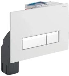 Geberit Sigma40 nyomólap műanyag, fehér/fényezett alumínium szagelszívóval (115.600. KQ. 1)