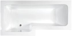 M-Acryl Linea 150x70/85 cm-es aszimmetrikus kád kádlábbal, balos 12129 (12129)