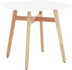 TEMPO KONDELA Étkezőasztal, fehér/természetes fa, 80x80 cm, DEJAN 3 NEW - mindigbutor