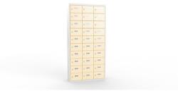 Malow Ron I hegesztett szekrény személyes tárgyak elhelyezésére, 30 rekesz, hengerzárral, szürke/bézs - manutan - 512 496 Ft