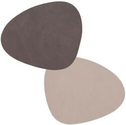 LINDDNA Poháralátét, Hossz: 110 mm, Curve, Double, Nupo, Kaviár/Ag clay, Barna