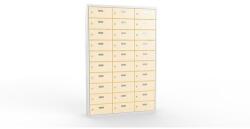 Malow Ron II hegesztett szekrény személyes tárgyak elhelyezésére, 30 rekesz, hengerzárral, szürke/bézs - manutan - 604 406 Ft