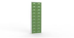 Malow Ron I hegesztett szekrény személyes tárgyak elhelyezésére, 20 rekesz, hengerzárral, szürke/zöld - manutan - 349 910 Ft