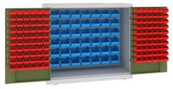 Malow Fém műhelyszekrény dobozokkal, 104 x 120 x 50 cm, szürke/zöld