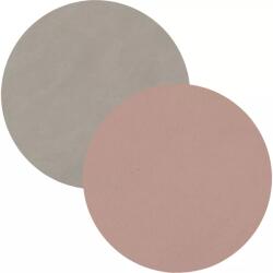 LINDDNA Poháralát, kör, Double, Nupo Rózsaszín / Nupo világosszürke