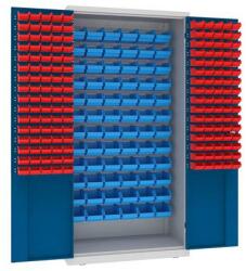 Malow Fém műhelyszekrény dobozokkal, 199 x 100 x 50 cm, szürke/sötét. kék