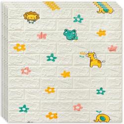 HOZRO 10 db HOZRO öntapadós 3D tapéta készlet, téglautánzat modell, 5, 39 négyzetméter területet fed le, modern dizájn, nagyon könnyen felhelyezhető, Lumea Animalelor (TAPET56-10BUC)