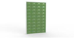 Malow Ron I hegesztett szekrény személyes tárgyak elhelyezésére, 40 rekesz, hengerzárral, szürke/zöld - manutan - 705 041 Ft