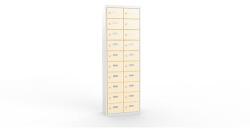 Malow Ron I hegesztett szekrény személyes tárgyak elhelyezésére, 20 rekesz, hengerzárral, szürke/bézs - manutan - 349 910 Ft