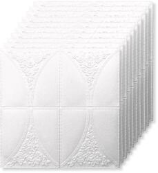 Tapetoo Home Decor 30x 3D Tapetoo Home Decor® mennyezeti csempe készlet, virágmintás, nedvességálló, 3 mm vastag, öntapadós, 70 x 70 cm, 14, 7 nm (set-30xplaci-tavan-3D-Cod-83-f)