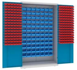 Malow Fém műhelyszekrény dobozokkal, 199 x 120 x 50 cm, szürke/világoskék