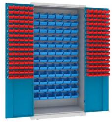 Malow Fém műhelyszekrény dobozokkal, 199 x 100 x 50 cm, szürke/világoskék