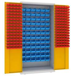 Malow Fém műhelyszekrény dobozokkal, 199 x 100 x 50 cm, szürke/sárga