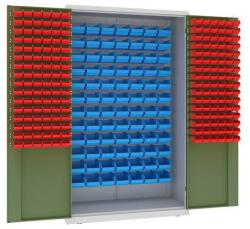 Malow Fém műhelyszekrény dobozokkal, 199 x 120 x 50 cm, szürke/zöld