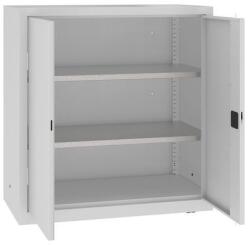 MALOW Fém műhelyszekrény, 104 x 100 x 50 cm, 2 polc, szürke/szürke