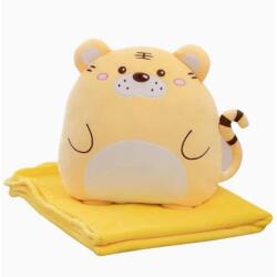 Flippy 2 az 1-ben ágytakaró vagy kanapé, Flippy, Tigris játékmodell takaró tárolóhellyel, Mikroszálas, 1x1, 7 m, Narancs (133430)