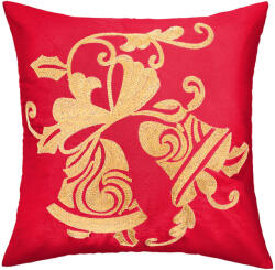 Spod Igły i Nitki Spod Igly i Nitki párnahuzat, karácsonyi minta, 45x45 cm, poliészter, piros/arany (2334866)