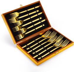 TRENDY S 12 db-os villa készlet, rozsdamentes acél, TRENDY'S, arany (TCM-104G)