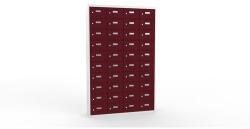 Malow Ron I hegesztett szekrény személyes tárgyak elhelyezésére, 40 rekesz, hengerzárral, szürke/barna - manutan - 705 041 Ft