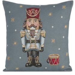 Eurofirany Diótörő mintával díszített karácsonyi gobelin párnahuzat 45 x 45 cm szürke Eurofirany (456447)