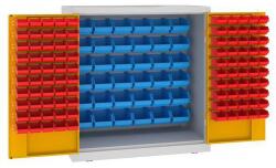 Malow Fém műhelyszekrény dobozokkal, 104 x 100 x 50 cm, szürke/sárga