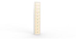 Malow Ron I hegesztett szekrény személyes tárgyak elhelyezésére, 10 rekesz, hengerzárral, szürke/bézs - manutan - 209 893 Ft