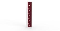 Malow Ron I hegesztett szekrény személyes tárgyak elhelyezésére, 10 rekesz, hengerzárral, szürke/barna - manutan - 214 528 Ft