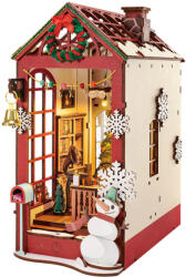 Robotime Karácsonyi otthon hangulata - DIY könyvespolc díszítő - Book nook (TGC07)