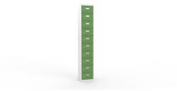 Malow Ron I hegesztett szekrény személyes tárgyak elhelyezésére, 10 rekesz, hengerzárral, szürke/zöld - manutan - 209 893 Ft