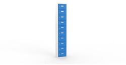 Malow Ron I hegesztett szekrény személyes tárgyak elhelyezésére, 10 rekesz, hengerzárral, szürke/világos kék - manutan - 209 893 Ft