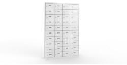 Malow Ron I hegesztett szekrény személyes tárgyak elhelyezésére, 40 rekesz, hengerzárral, szürke/szürke - manutan - 705 041 Ft