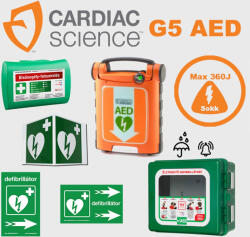 Cardiac Science - USa Ipari csomag1: CardiacScience G5 (félautomata) Por és vízálló tárolóval ()