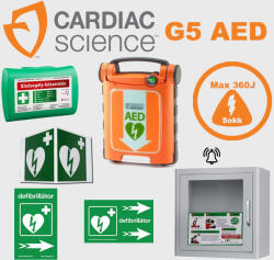 Cardiac Science - USa Irodai csomag: CardiacScience (félautomata, max. : 360J) fém AED tárolóval ()
