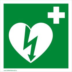 Defibrillatorok. hu - Magyarország Defibrillátor jelző 15x15 matrica