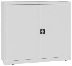 MALOW Fém műhelyszekrény, 104 x 120 x 43, 5 cm, 2 polc, szürke/szürke