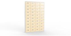 Malow Ron I hegesztett szekrény személyes tárgyak elhelyezésére, 40 rekesz, hengerzárral, szürke/bézs - manutan - 705 041 Ft